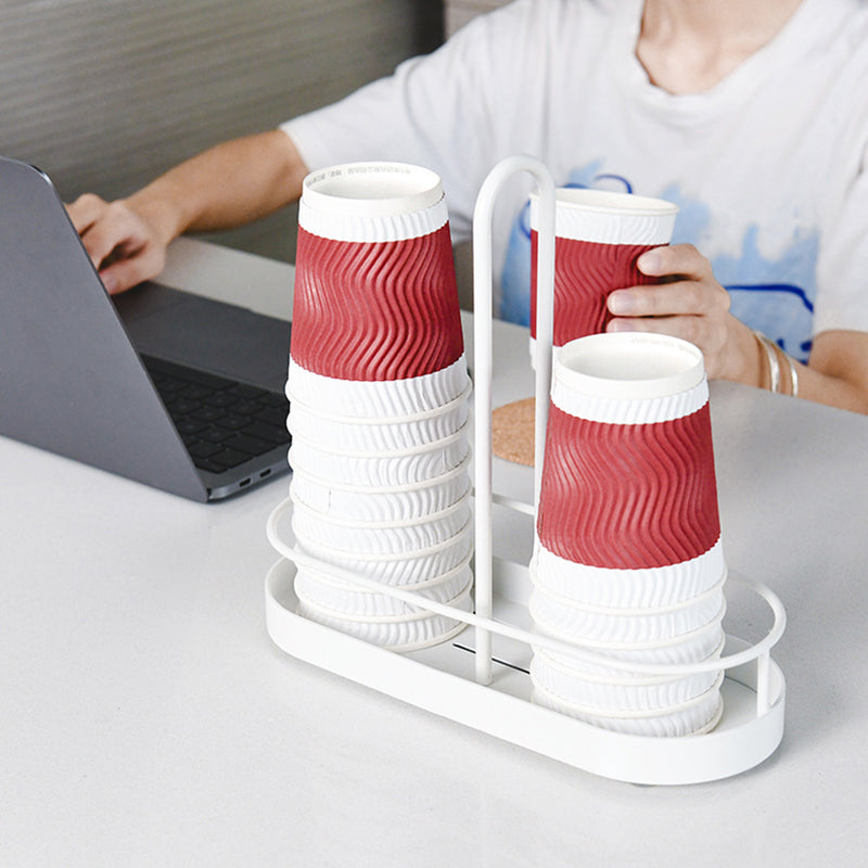 Paper Cup Holder Double Slot Countertop Disposable Cup Organizer Storage Rack Paper Cup Holder Double Slot Countertop Disposable Cup Organizer Storage Rack